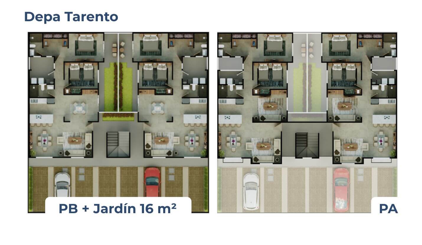 Conóce la distribución del departamento Tarento en La Vista Residencial